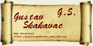 Gustav Skakavac vizit kartica